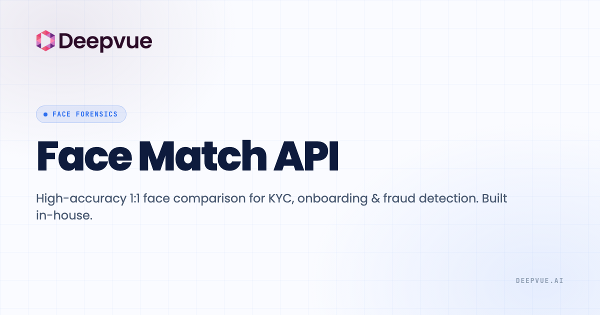 Face Match API | 1:1 Face Comparison for KYC | Deepvue