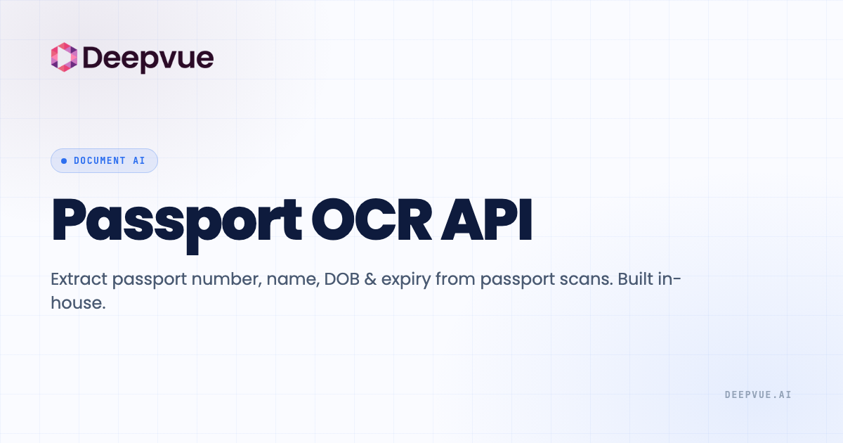 Passport OCR API | Extract Passport Data Fast | Deepvue