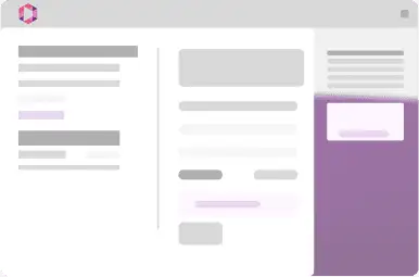 Illustration of a generic webpage layout with text placeholders and a sidebar.